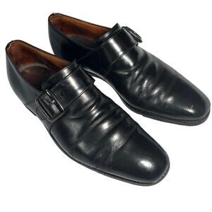ALAN MCAFEE Black Monk Strap Shoes UK 10.5 US 11.5